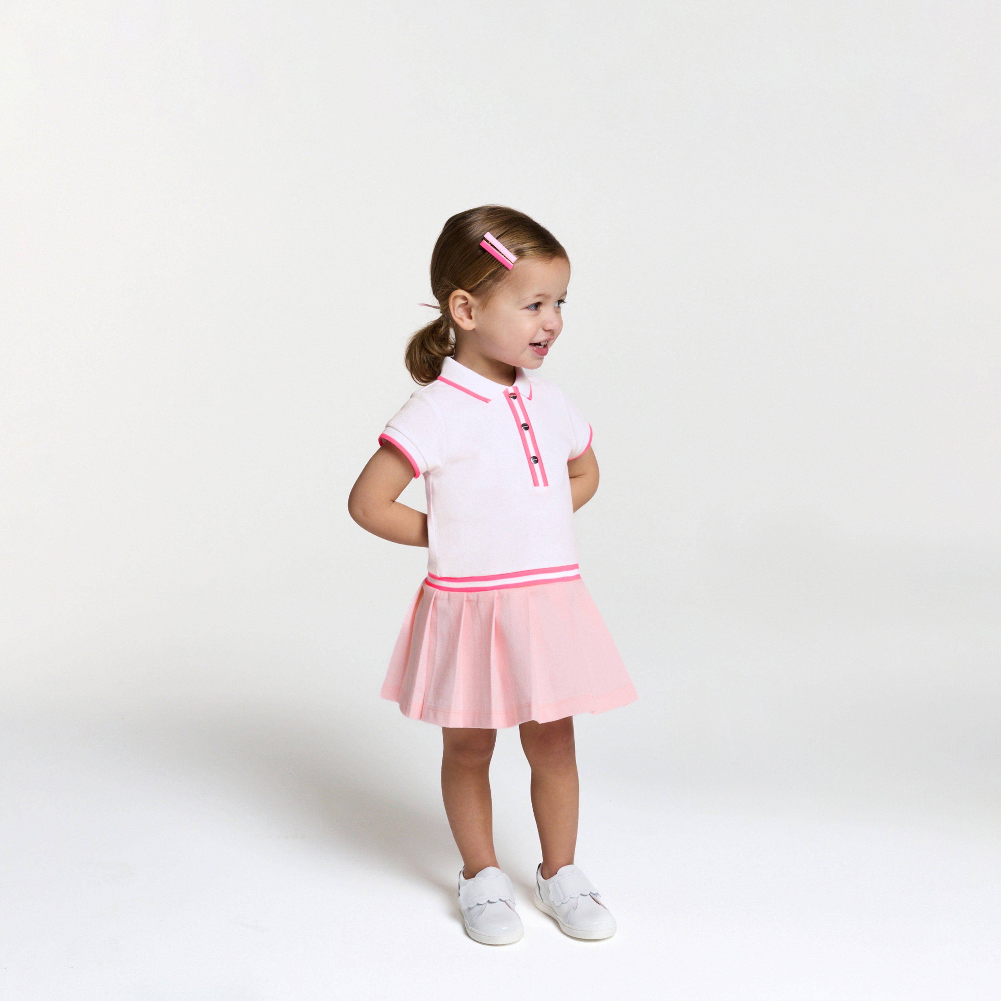 Baby girl polo dress in cotton piqué