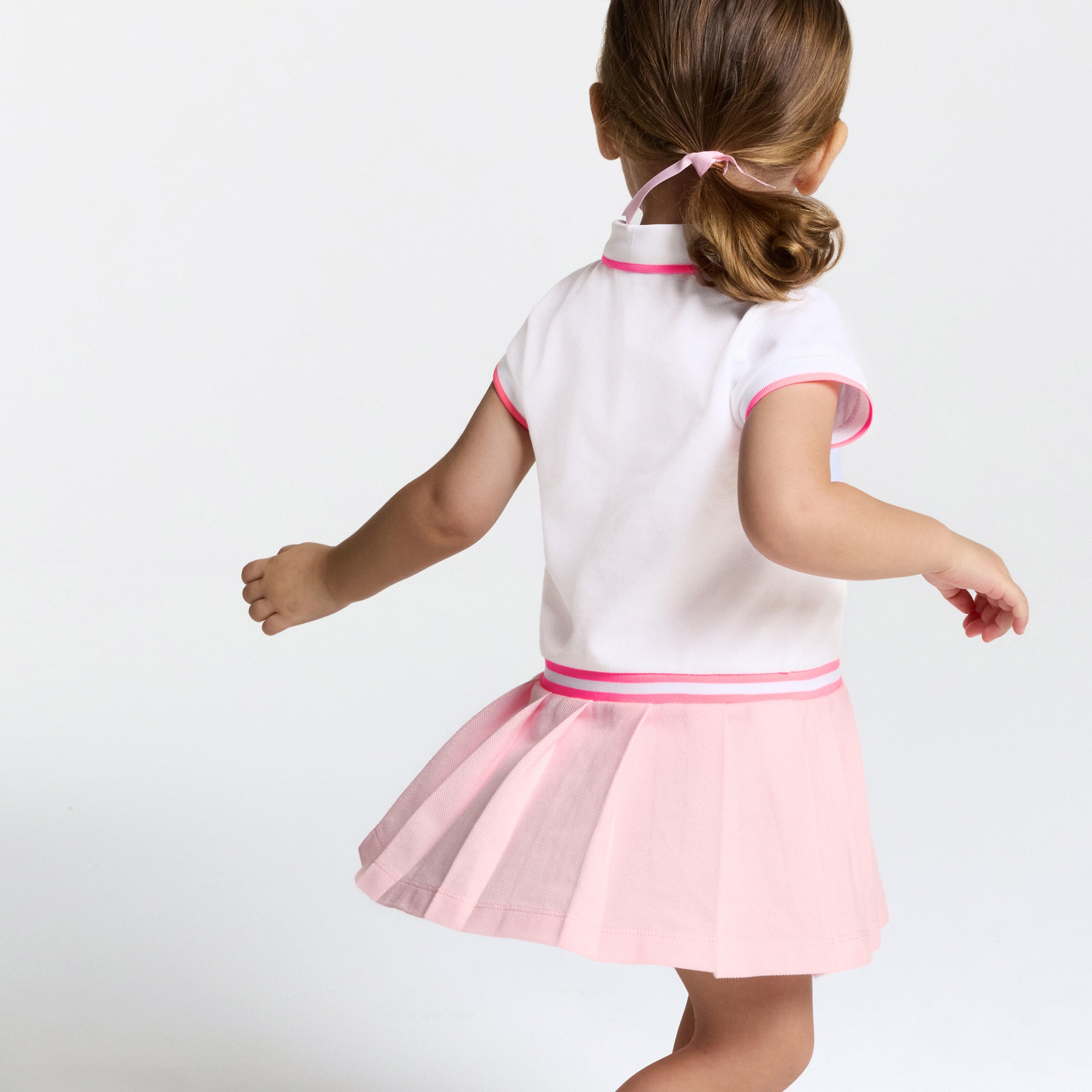 Baby girl polo dress in cotton piqué
