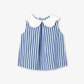 JC-NG163 - Jacadi Baby girls' sleeveless blouse - White/Blue