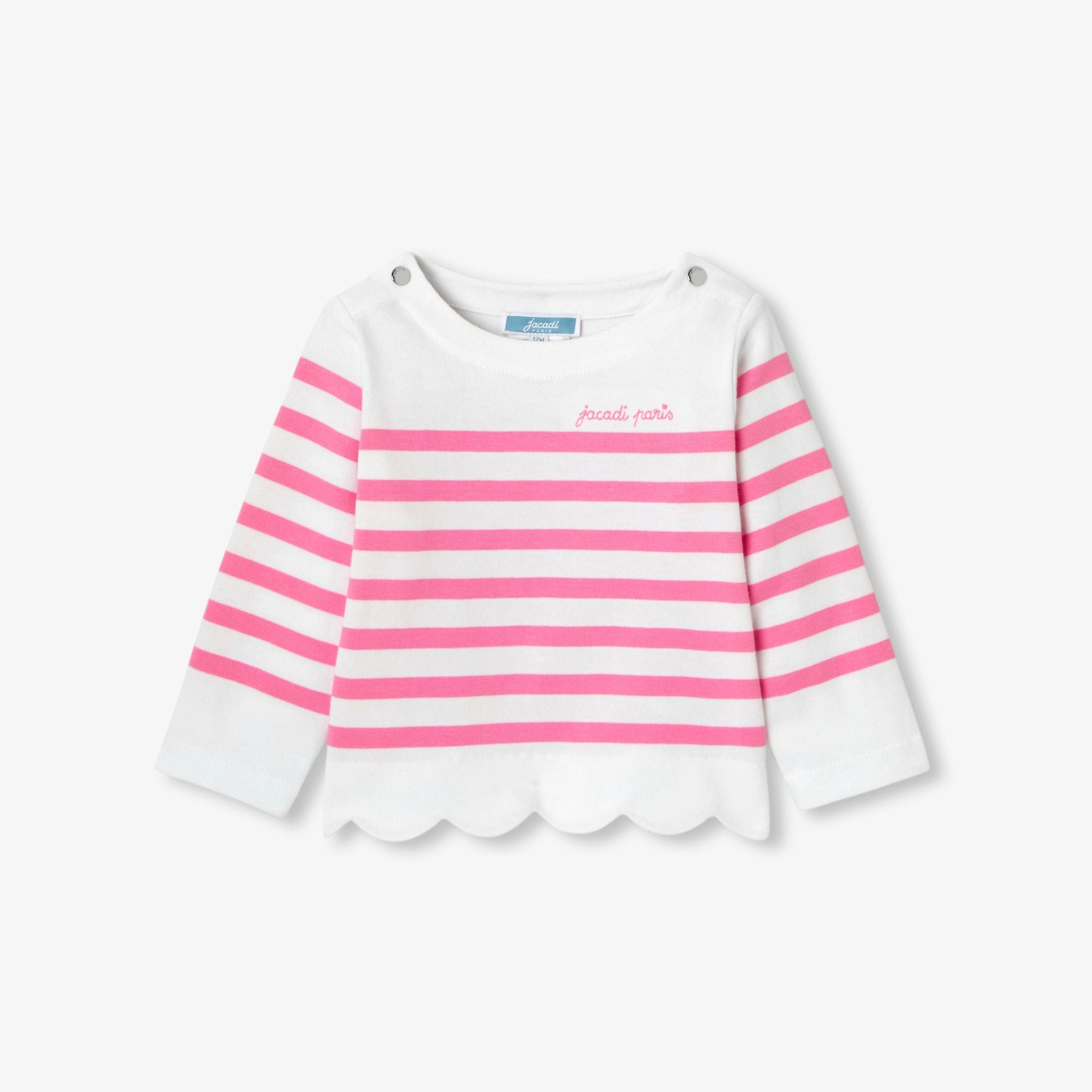 Baby girl sailor-style T-shirt - White/Pink