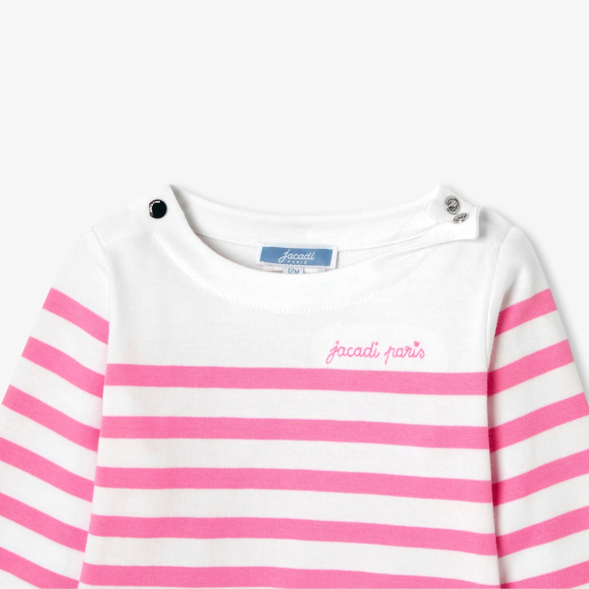 Baby girl sailor-style T-shirt - White/Pink