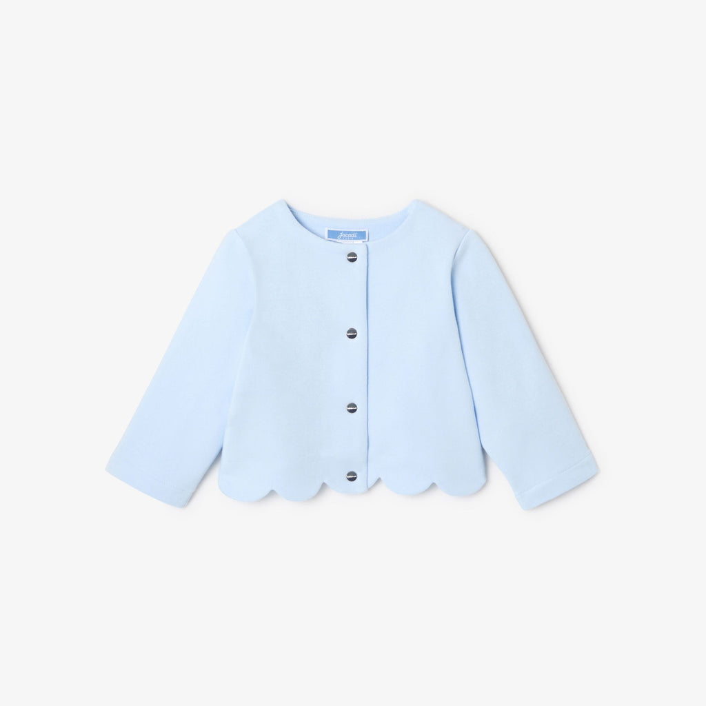 Baby girl sweatshirt cardigan - Canvas Blue