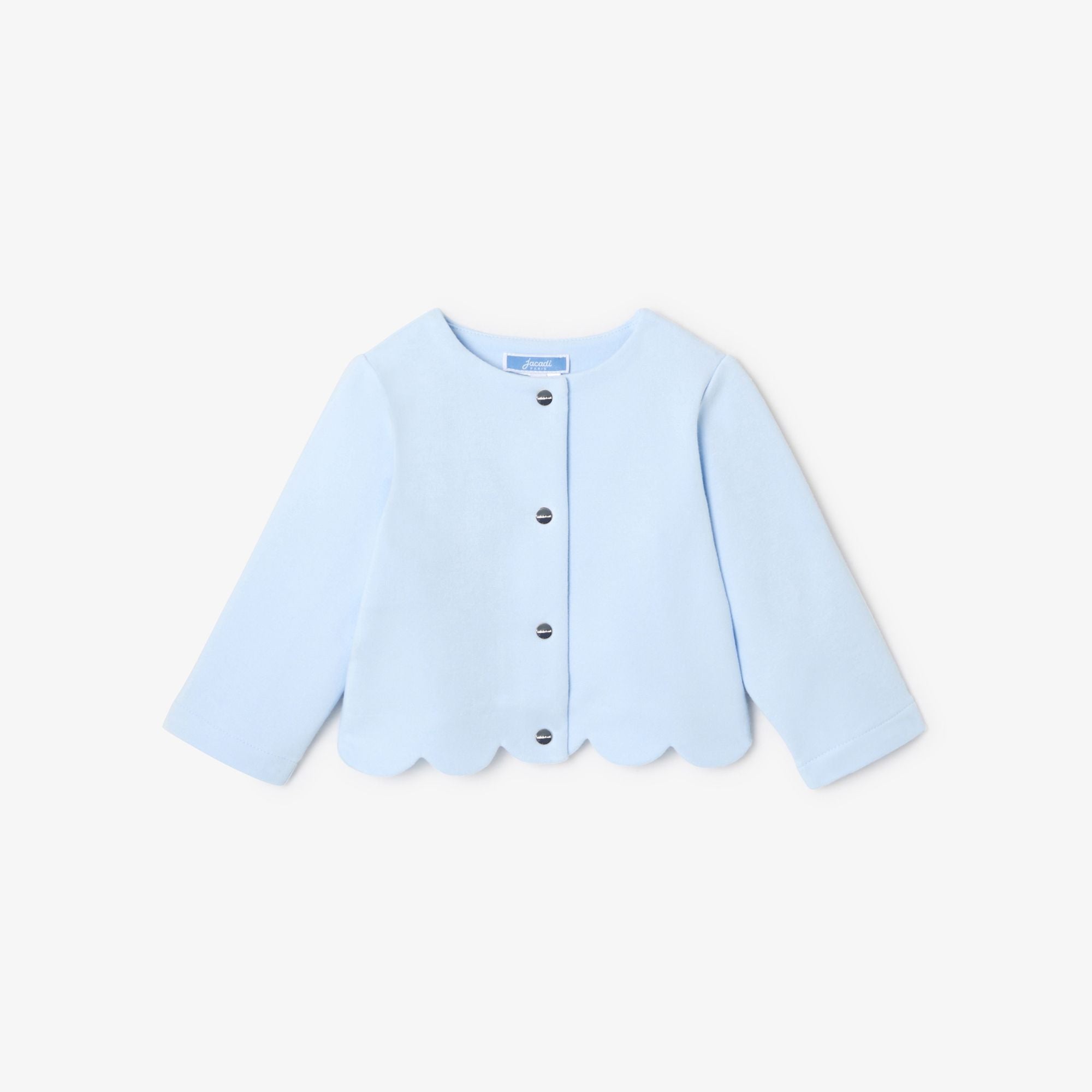 Baby girl sweatshirt cardigan - Canvas Blue