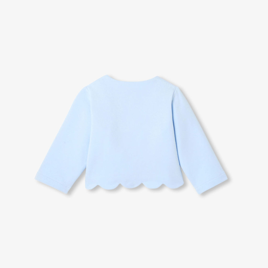Baby girl sweatshirt cardigan - Canvas Blue