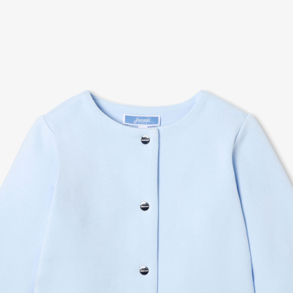 Baby girl sweatshirt cardigan - Canvas Blue