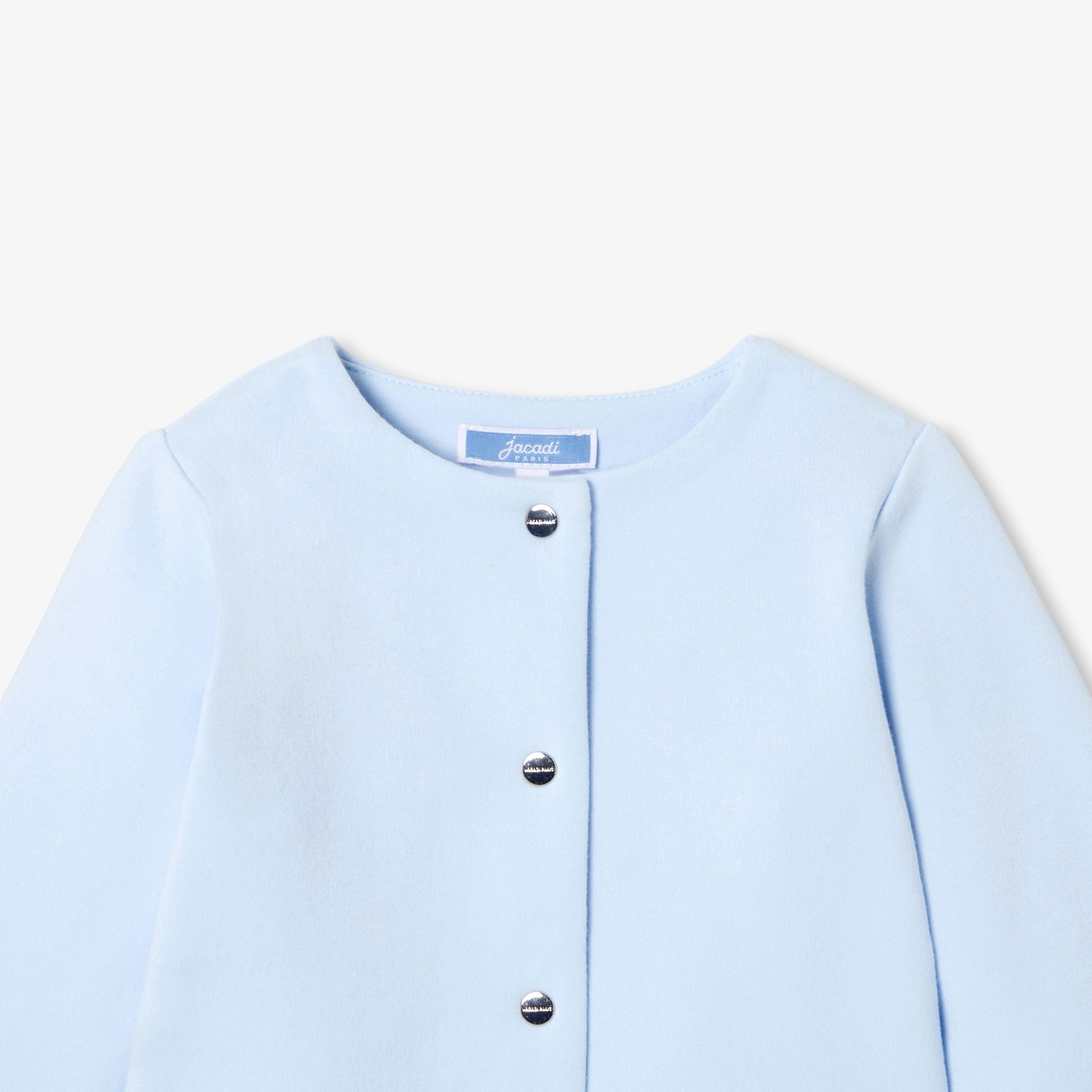 Baby girl sweatshirt cardigan - Canvas Blue