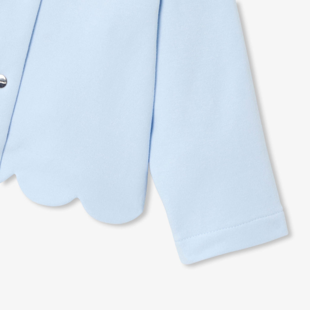 Baby girl sweatshirt cardigan - Canvas Blue