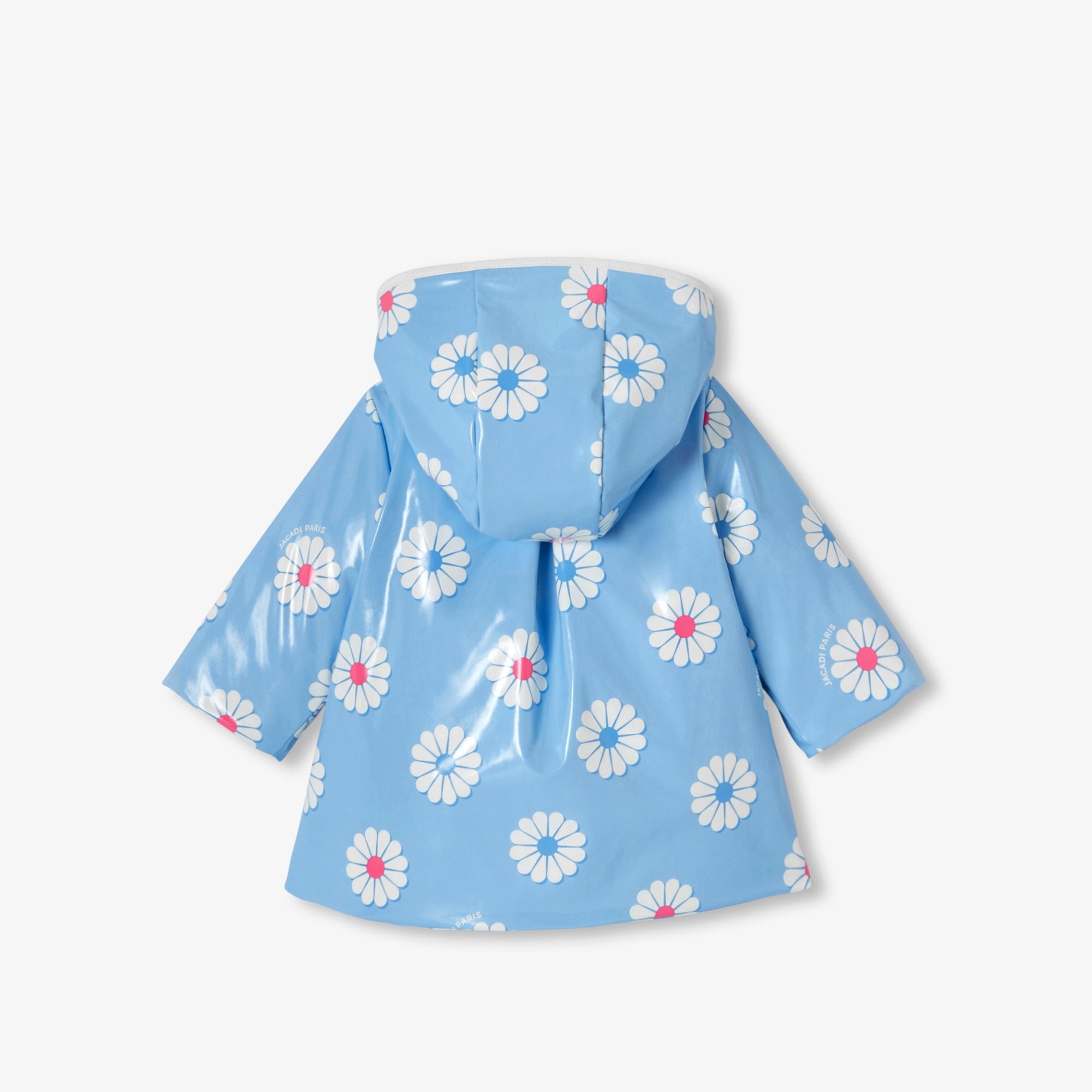 Impermeabile Lucido Stampa Margherita Baby Girl - Blue/White