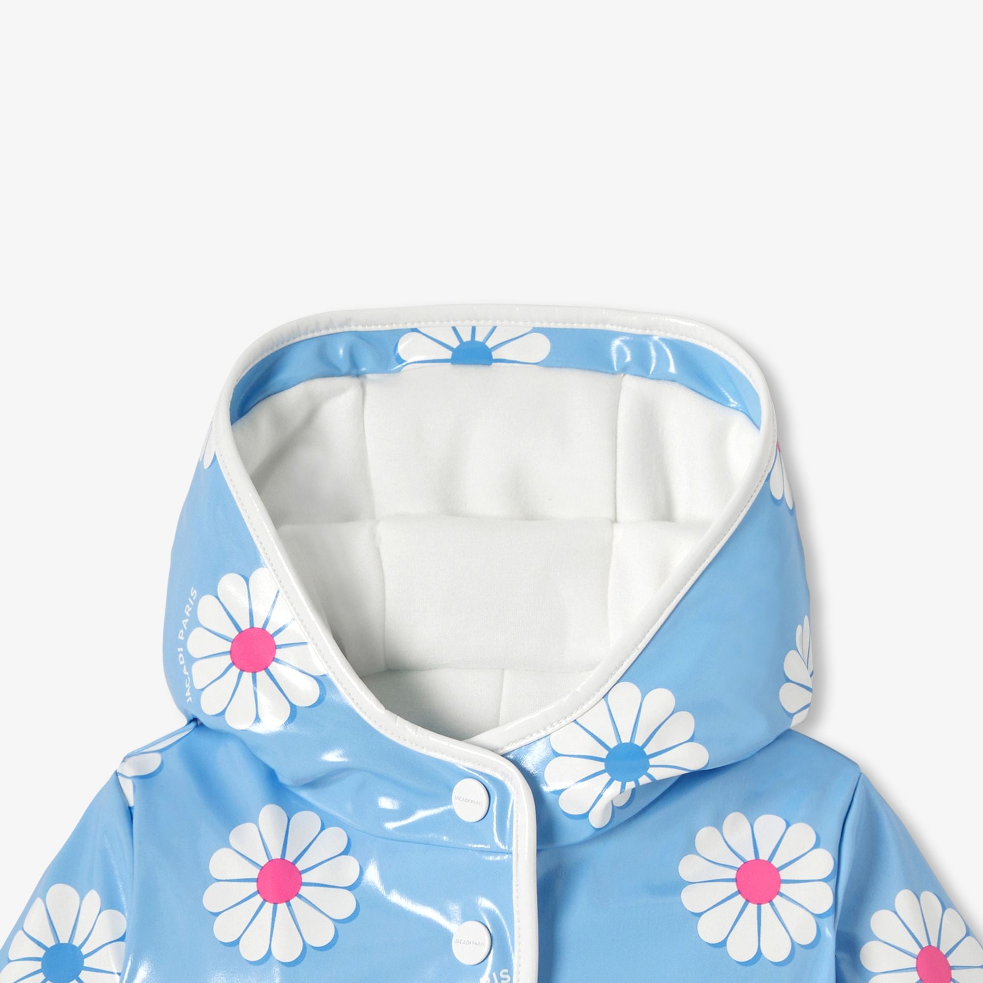 Impermeabile Lucido Stampa Margherita Baby Girl - Blue/White