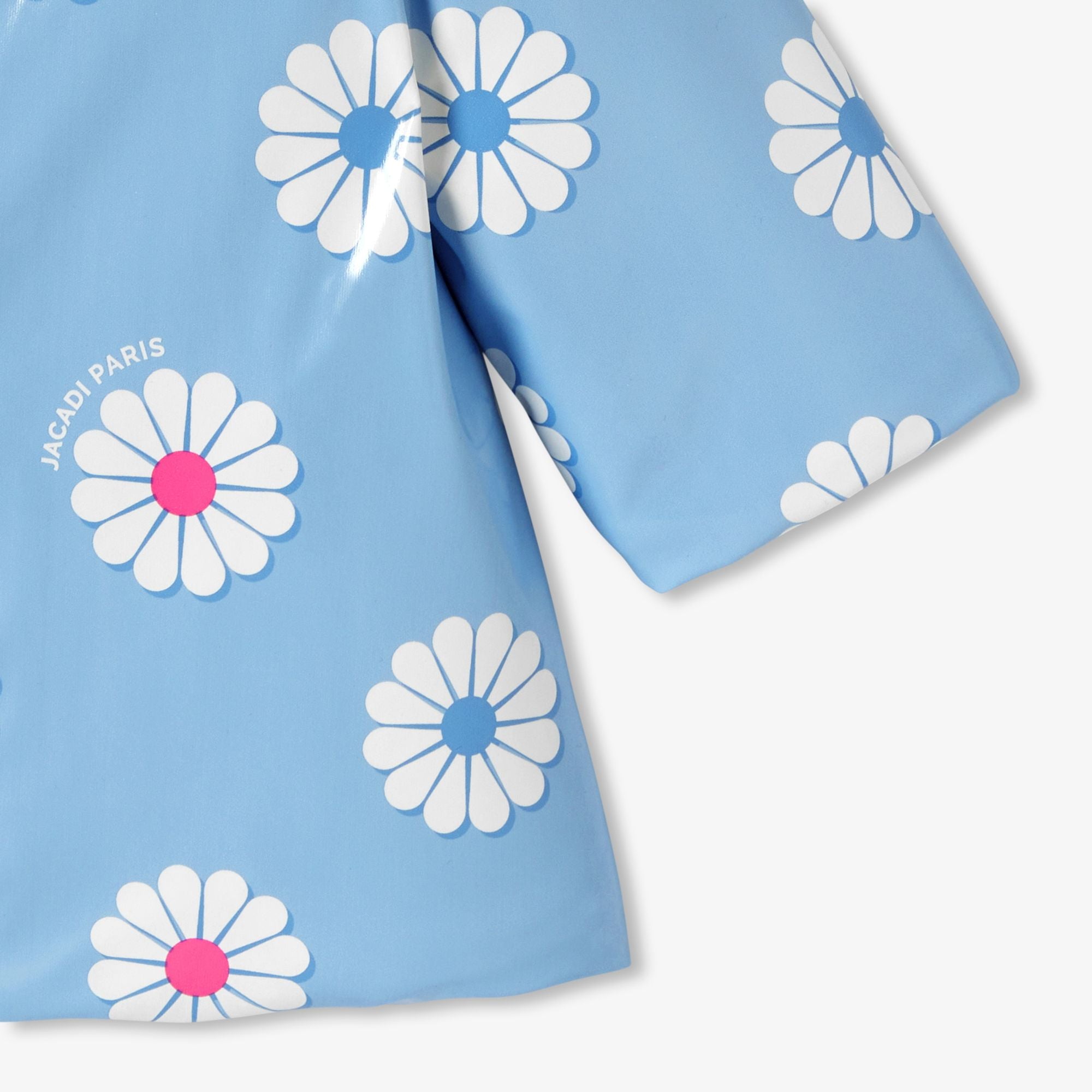 Impermeabile Lucido Stampa Margherita Baby Girl - Blue/White