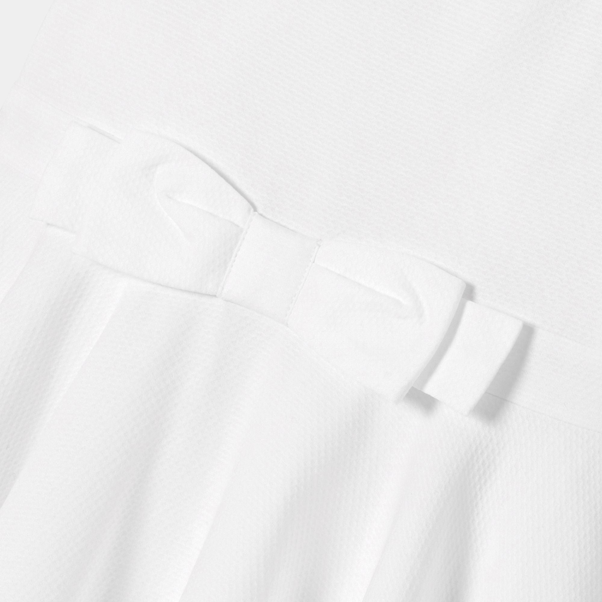 Ceremony Dress in Cotton Honeycomb Girl - Ivory
