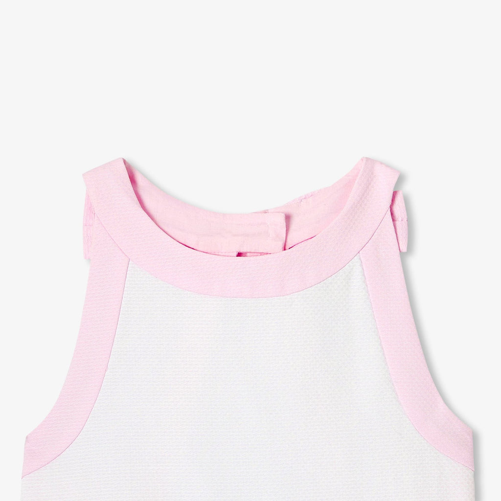 Children's formal dress for girls in honeycomb cotton
