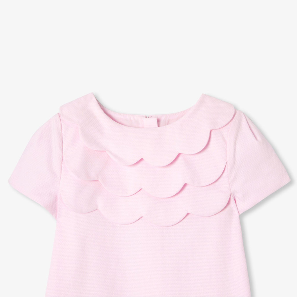 Ceremony Dress in Honeycomb Pique Girl - Jacadi Powder Pink