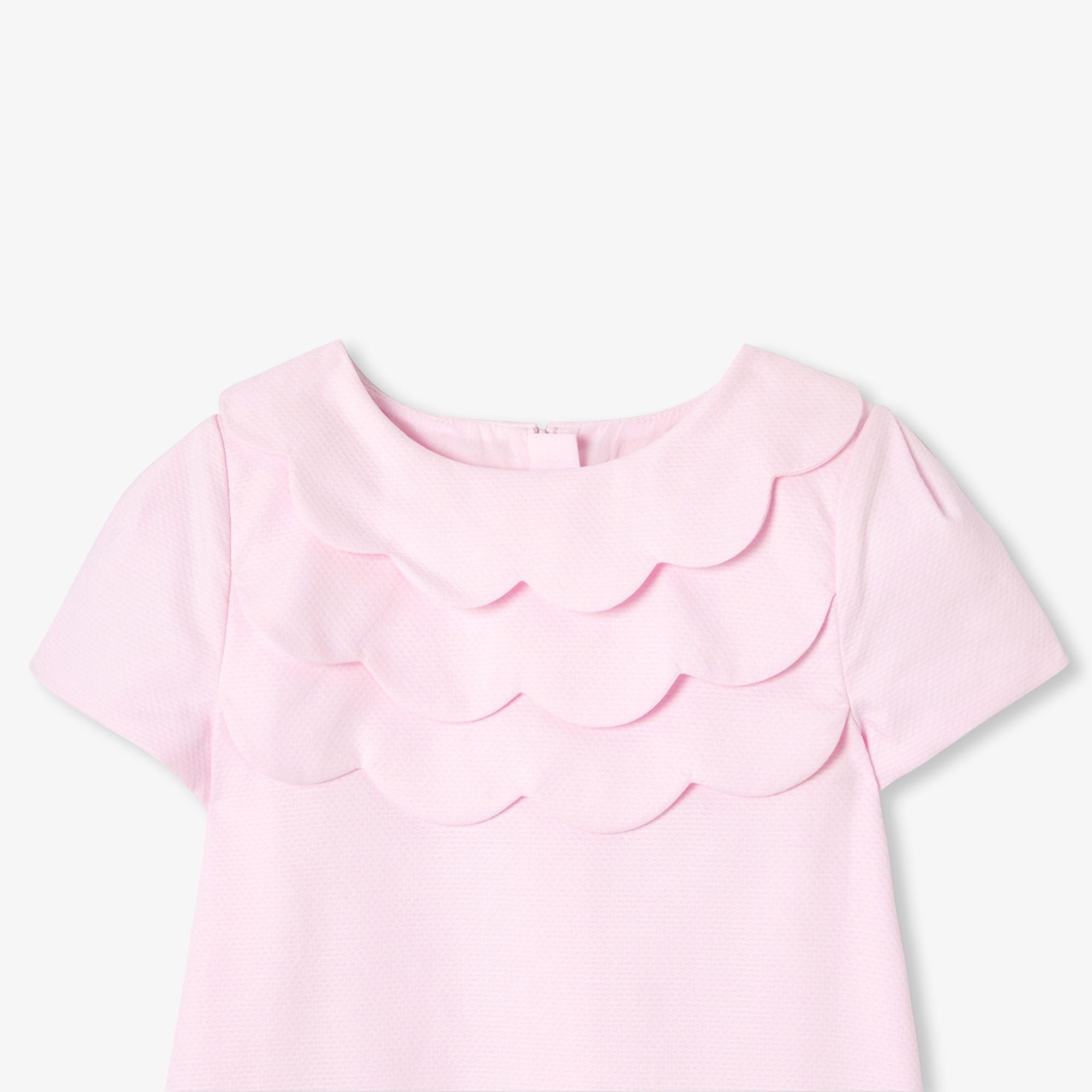 Ceremony Dress in Honeycomb Pique Girl - Jacadi Powder Pink