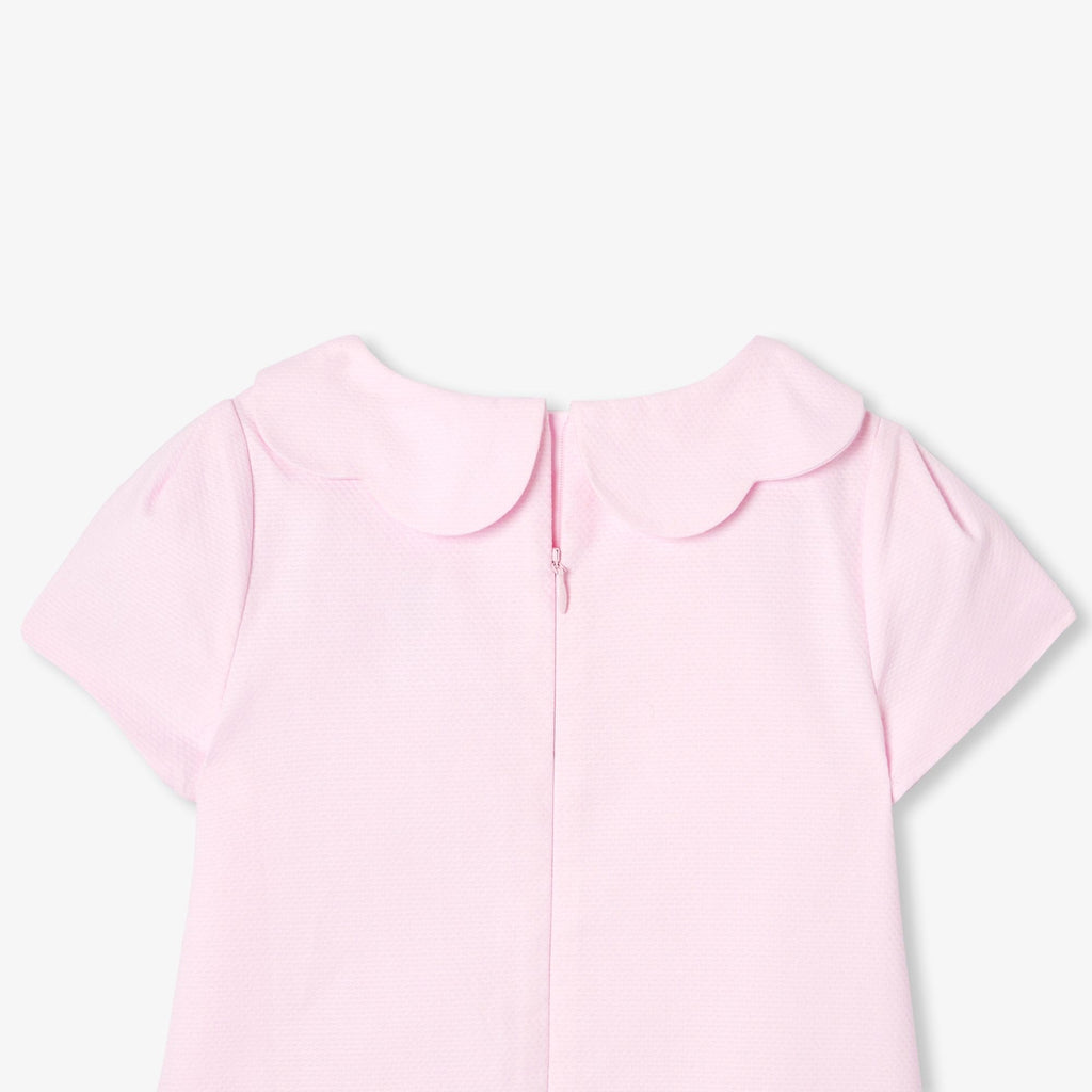 Ceremony Dress in Honeycomb Pique Girl - Jacadi Powder Pink