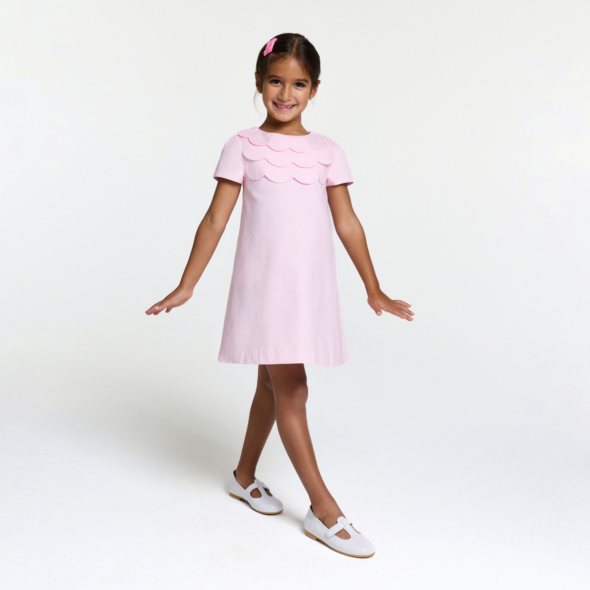Ceremony Dress in Honeycomb Pique Girl - Jacadi Powder Pink