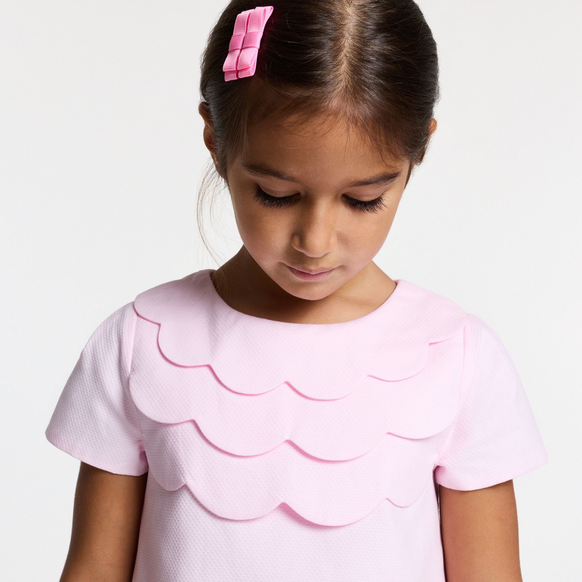Ceremony Dress in Honeycomb Pique Girl - Jacadi Powder Pink