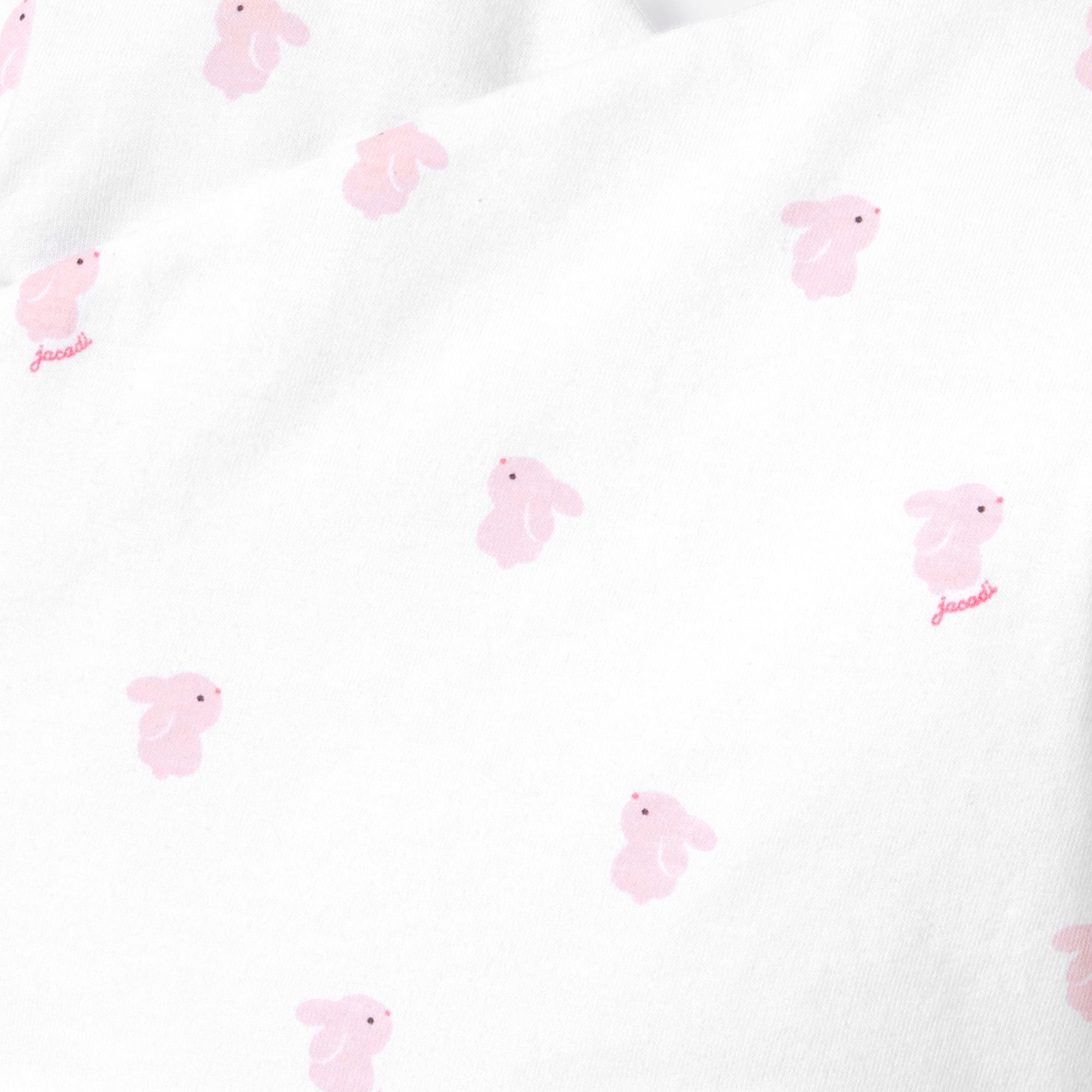 Outfit Set in Cotton Jersey Trapuntato Baby Girl - White/Pink