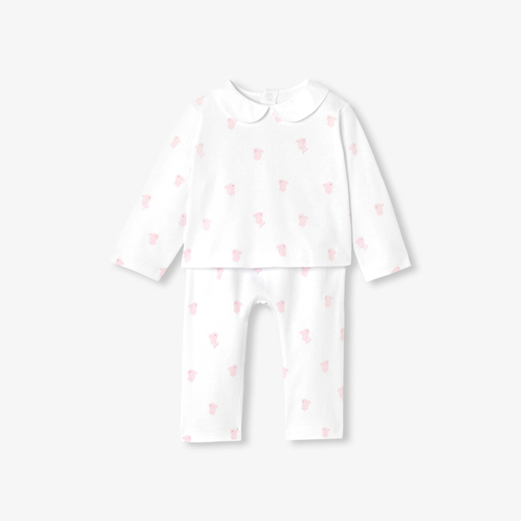 Baby girl interlock cotton pyjamas