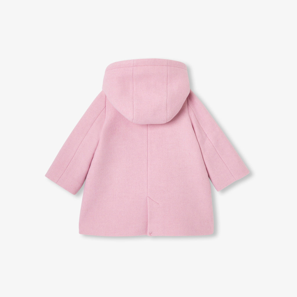 JC-NG051 Jacadi Baby Girl Wool Coat - Pink Mélange