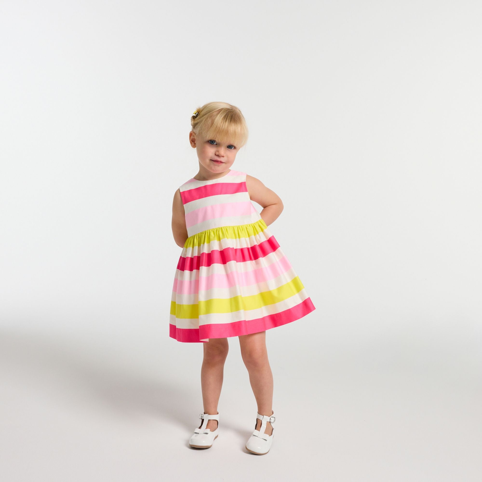 Baby girl cotton satin ceremony dress