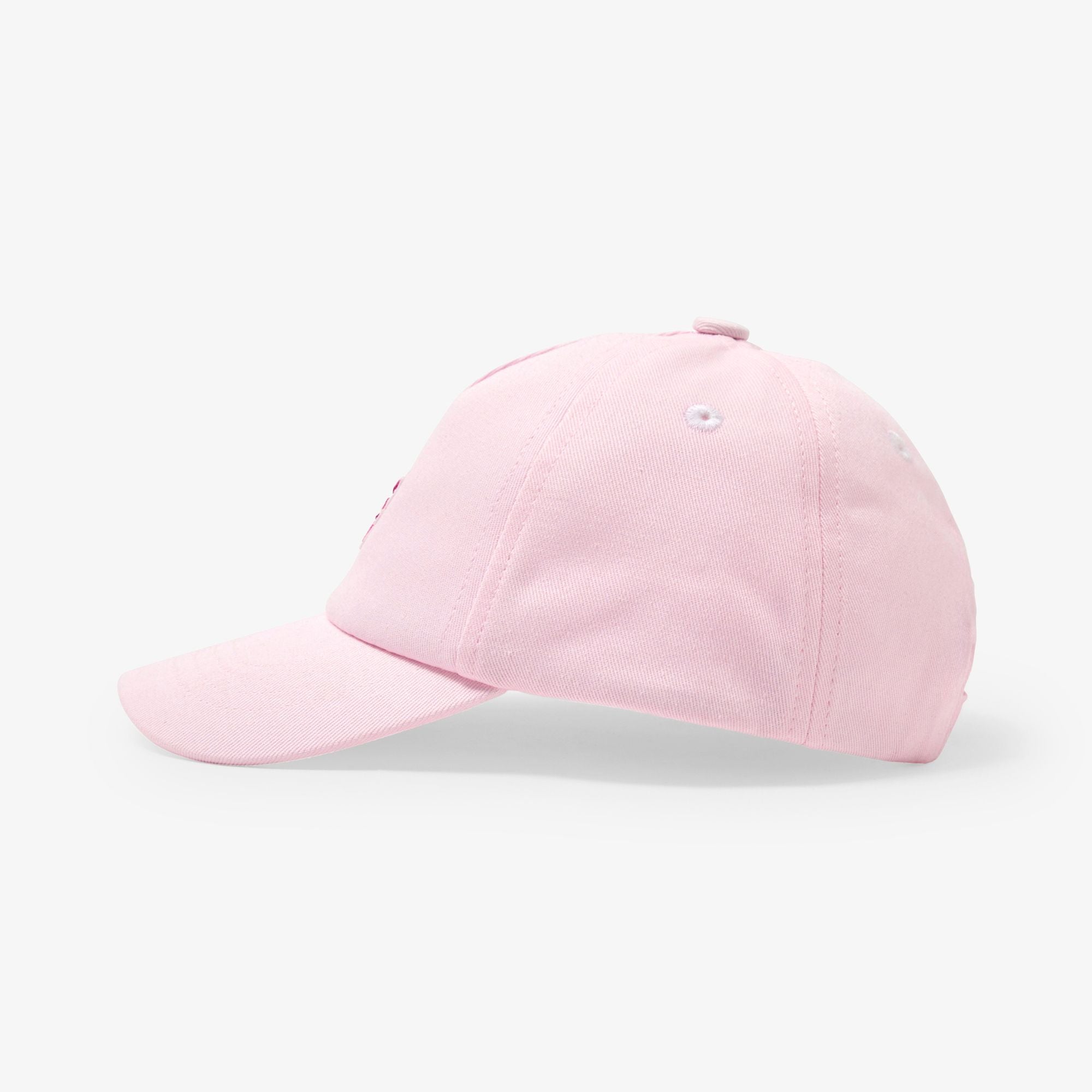 Baby girl cotton twill visor hat - Powder Pink