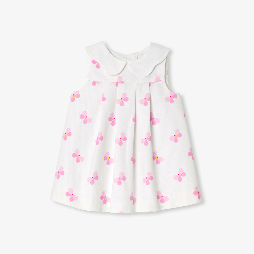 JC-NG108 - Jacadi Baby girl cotton piqué pinafore dress