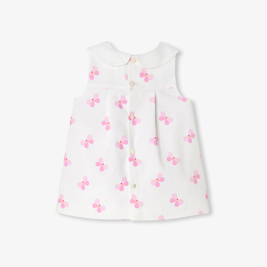 JC-NG108 - Jacadi Baby girl cotton piqué pinafore dress