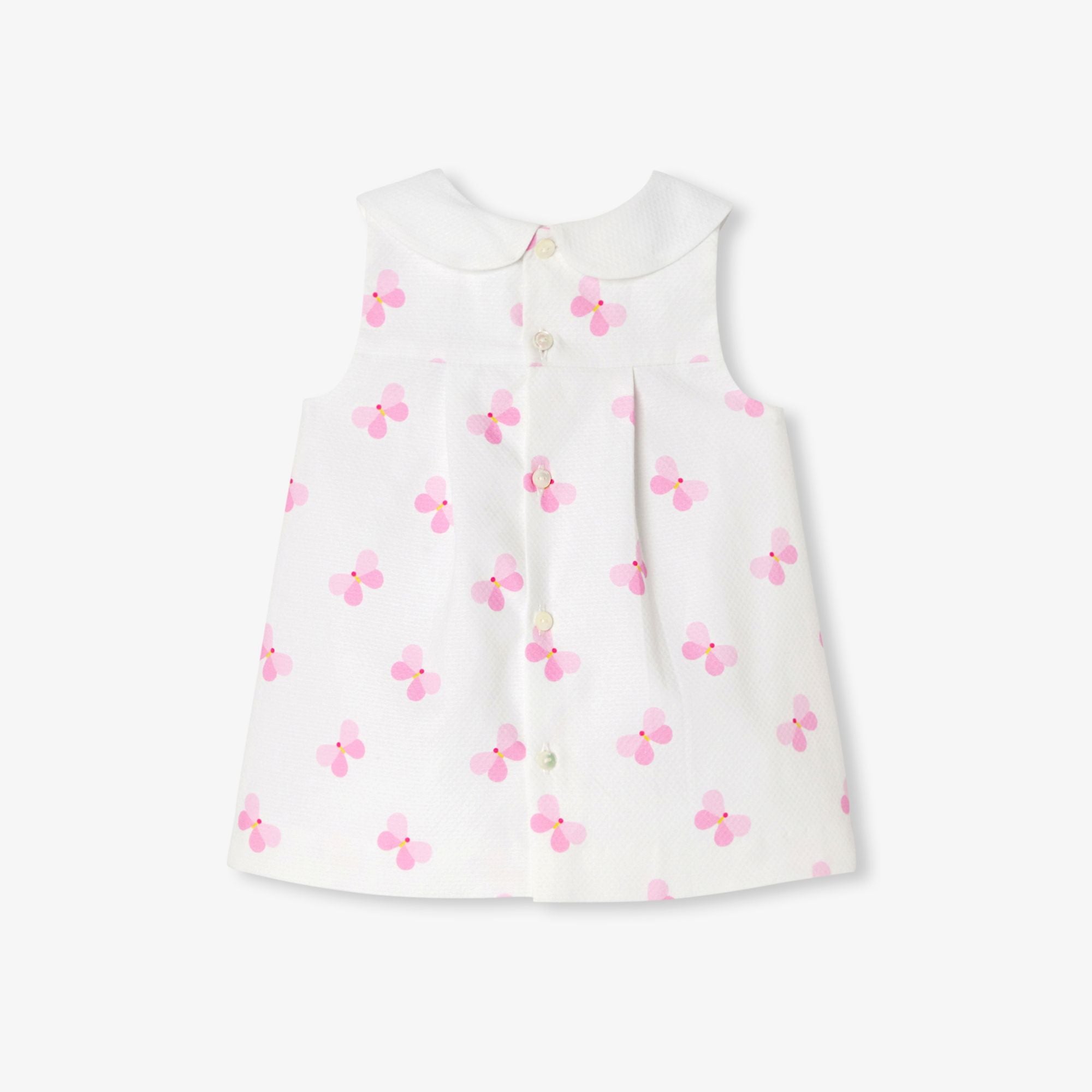 Baby girl pinafore dress in cotton piqué