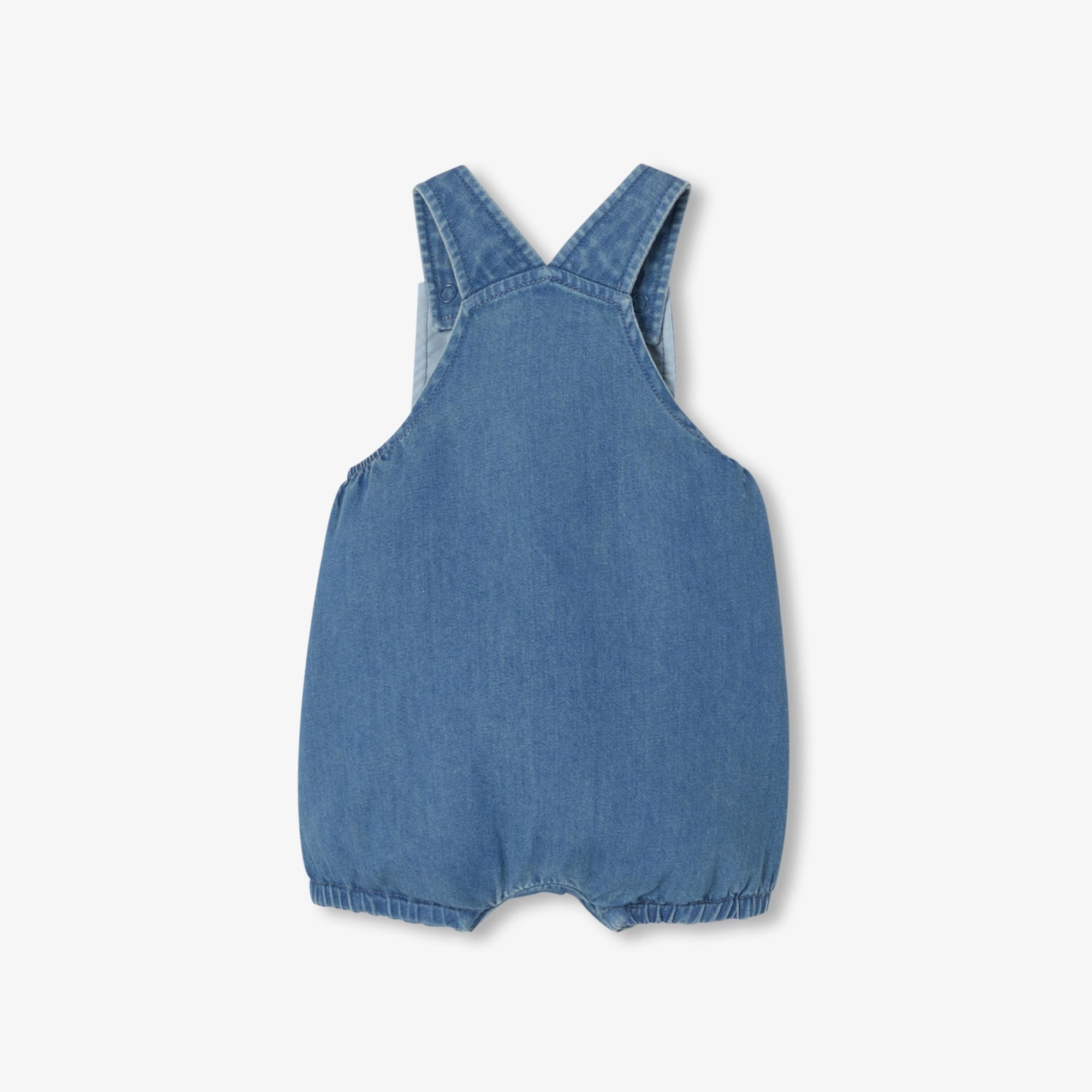 JC-NB068 - Jacadi Newborn lightweight denim short overalls