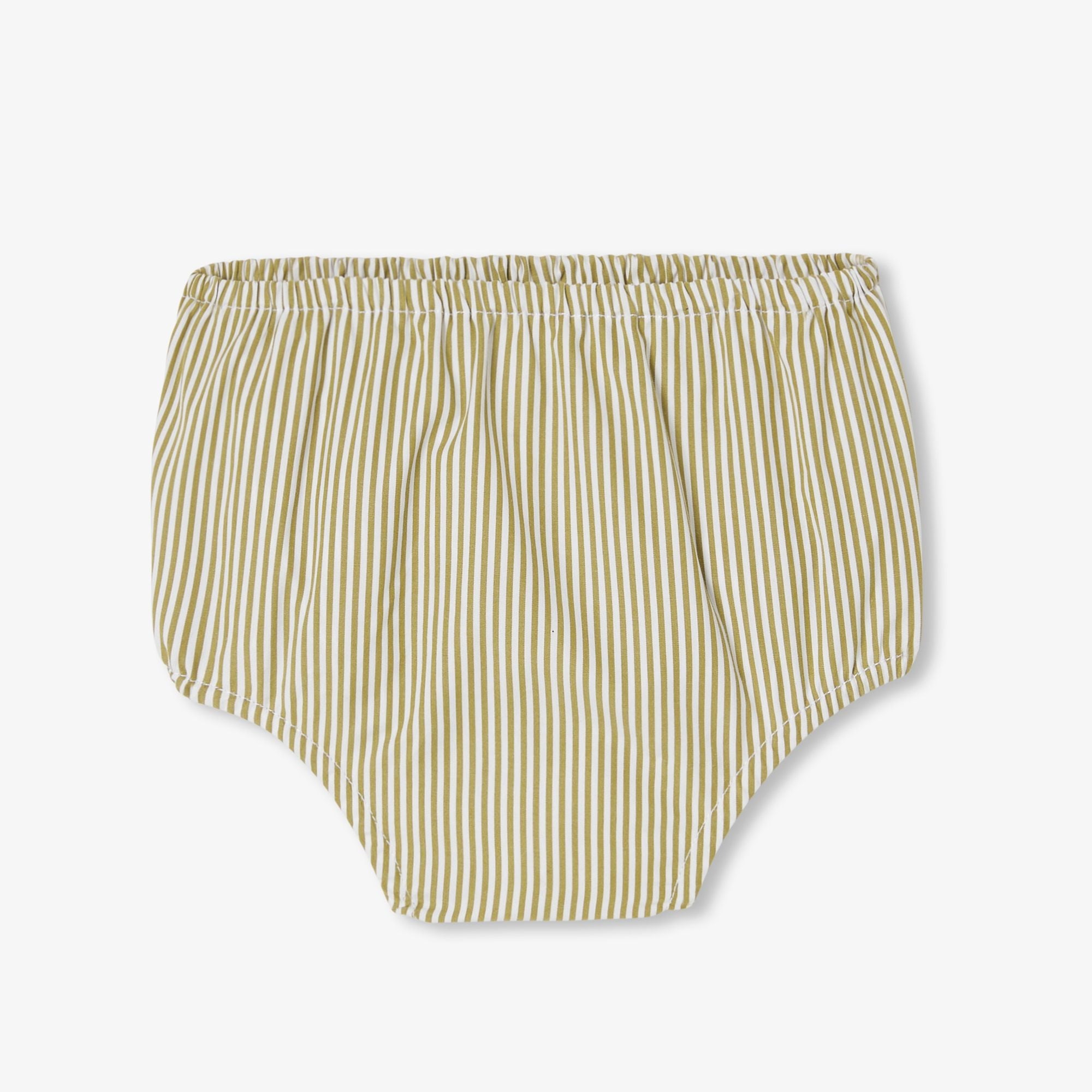 Baby girl dress in striped poplin