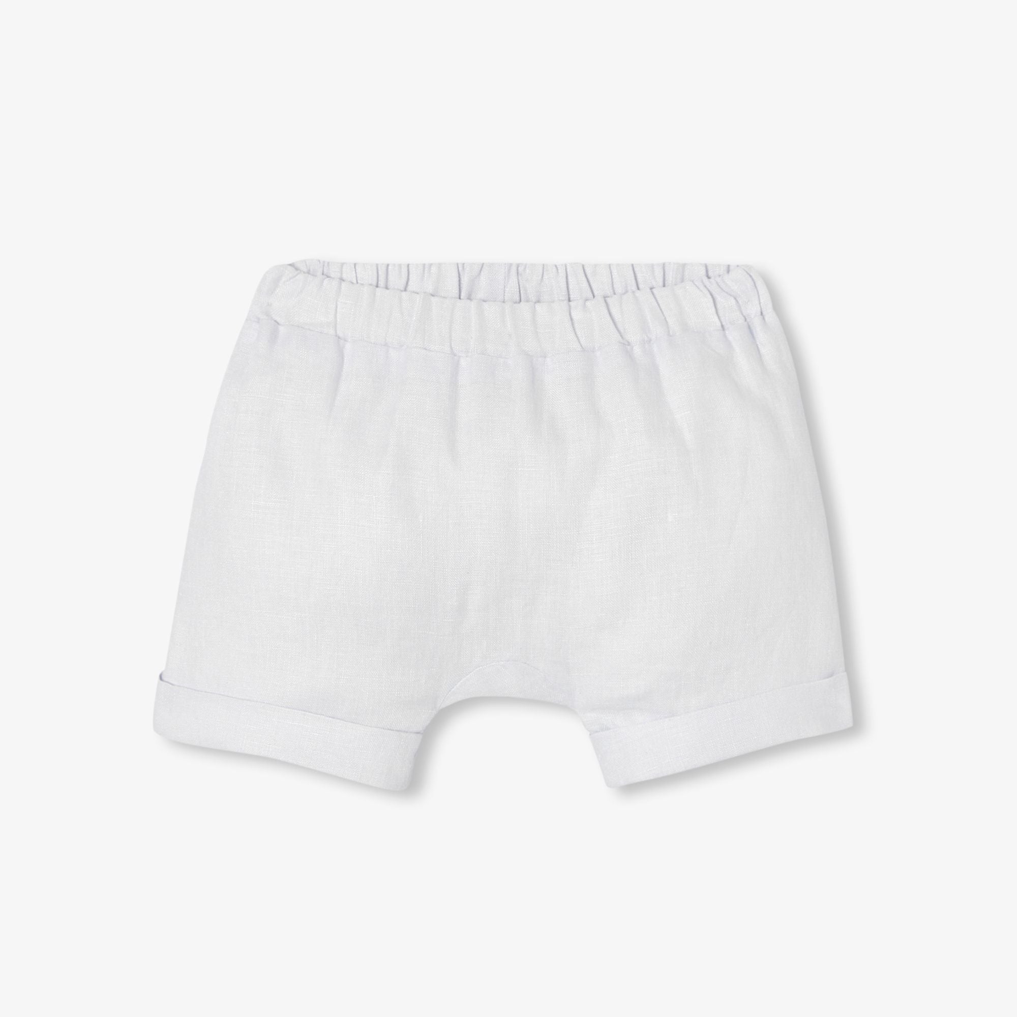 Outfit Set in Linen Baby Boy - White/Grey