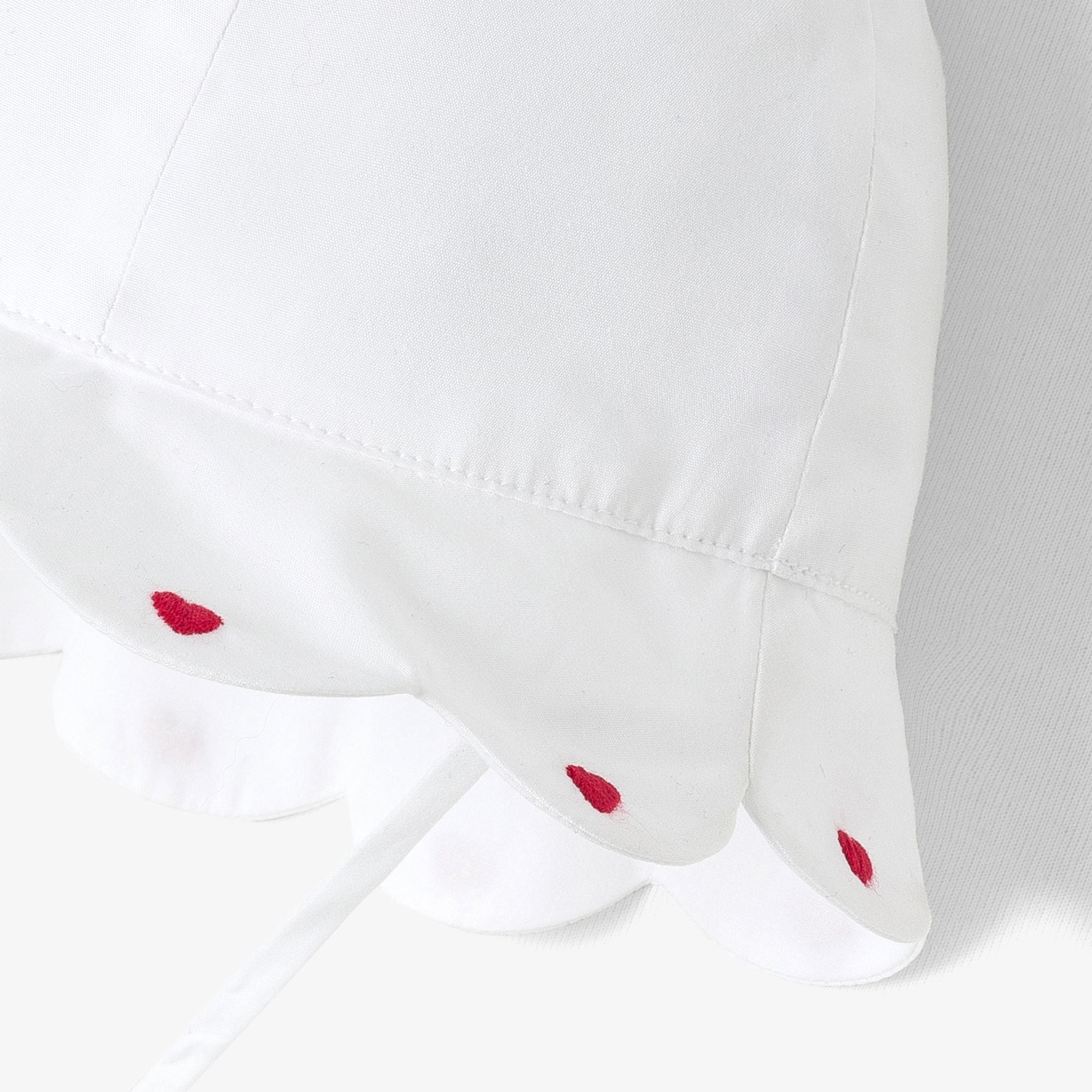 Baby girl cotton hat with scalloped edge