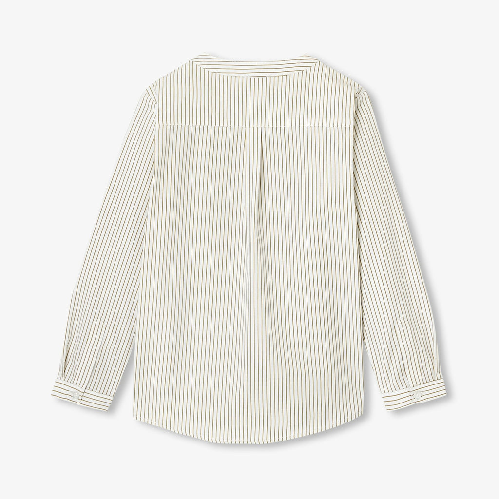 JC-TB051 - Jacadi Boys' Striped Poplin Shirt - White/Green