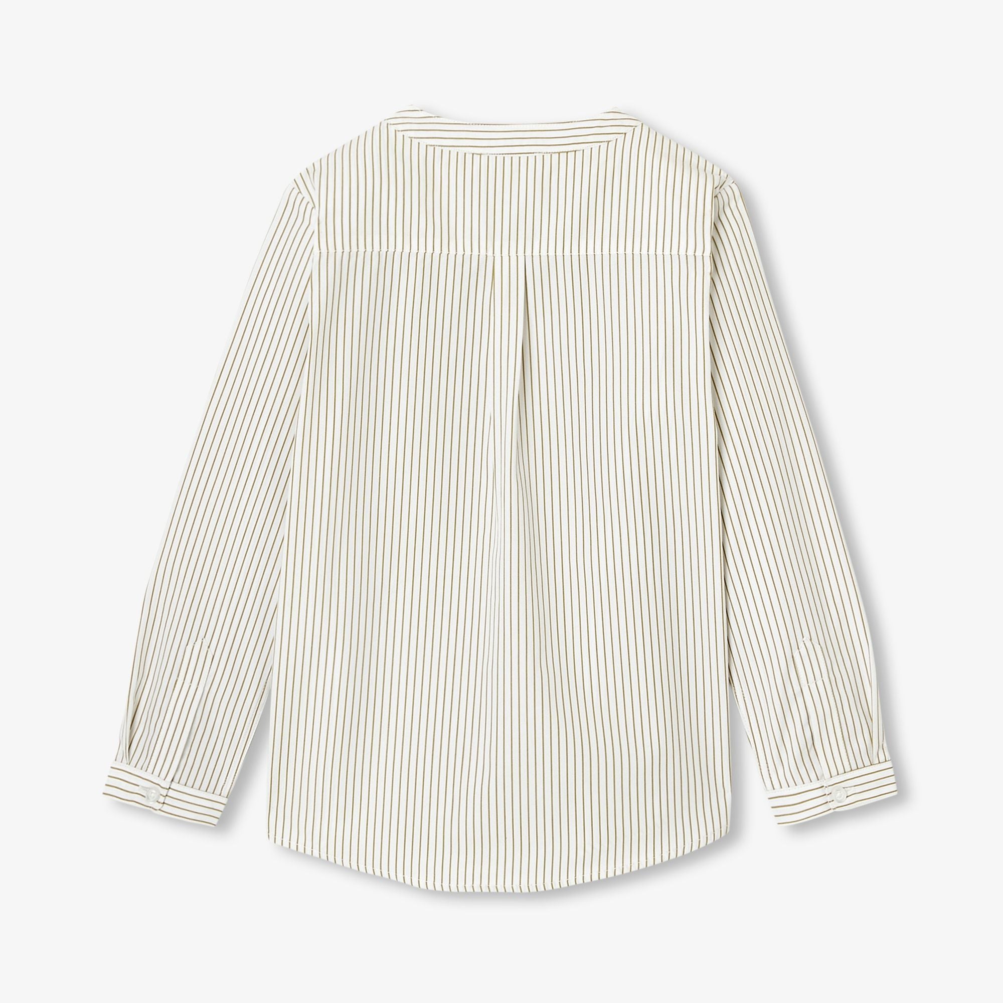JC-TB051 - Jacadi Boys' Striped Poplin Shirt - White/Green