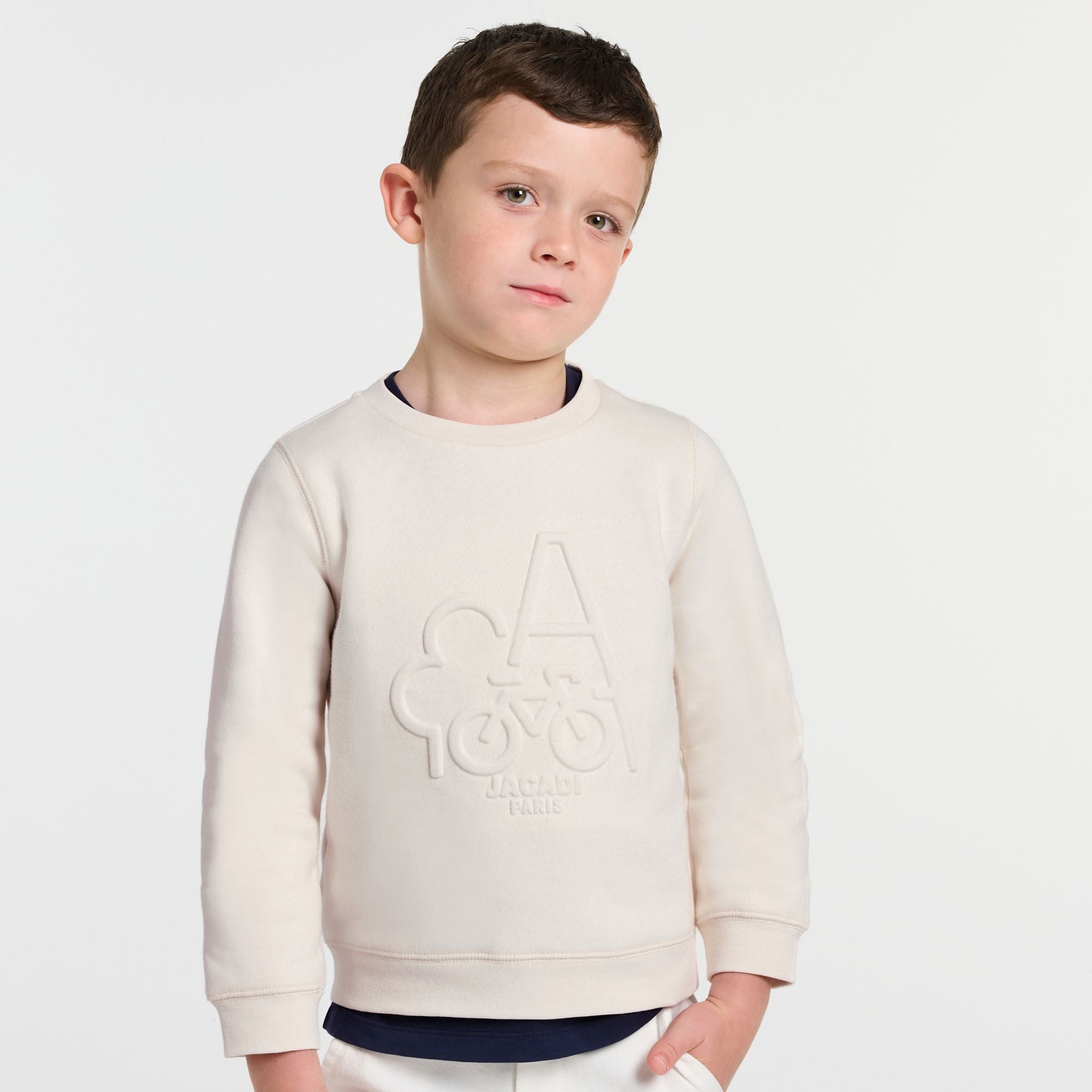 Boy fleece sweatshirt - Rope Beige