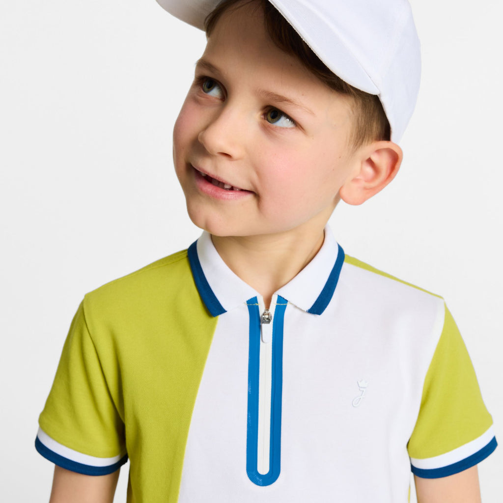 Boys' cotton piqué polo shirt shirt
