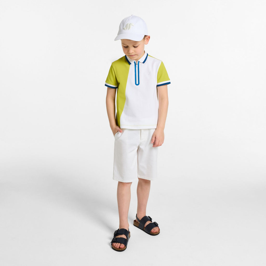 Boys' cotton piqué polo shirt shirt