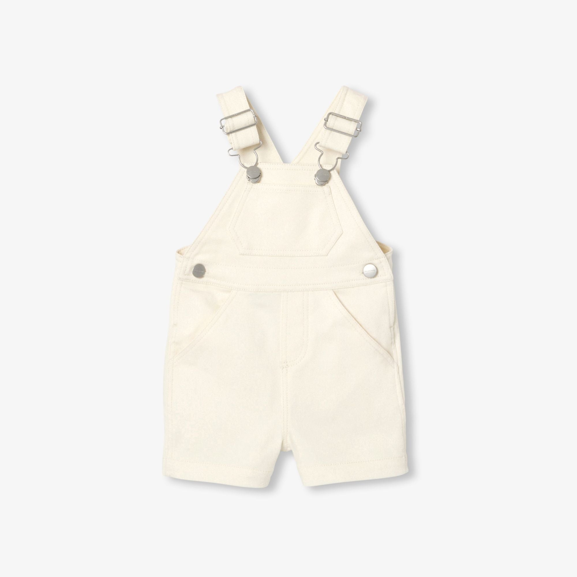 Dungarees Short Di Jeans Écru Baby Boy - Ecru