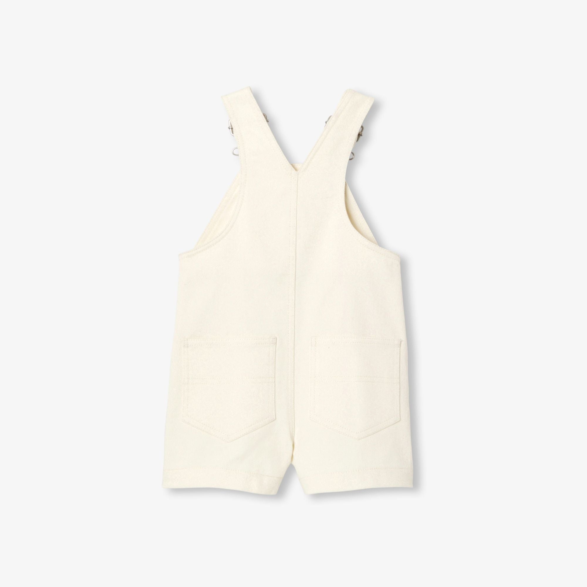 Dungarees Short Di Jeans Écru Baby Boy - Ecru