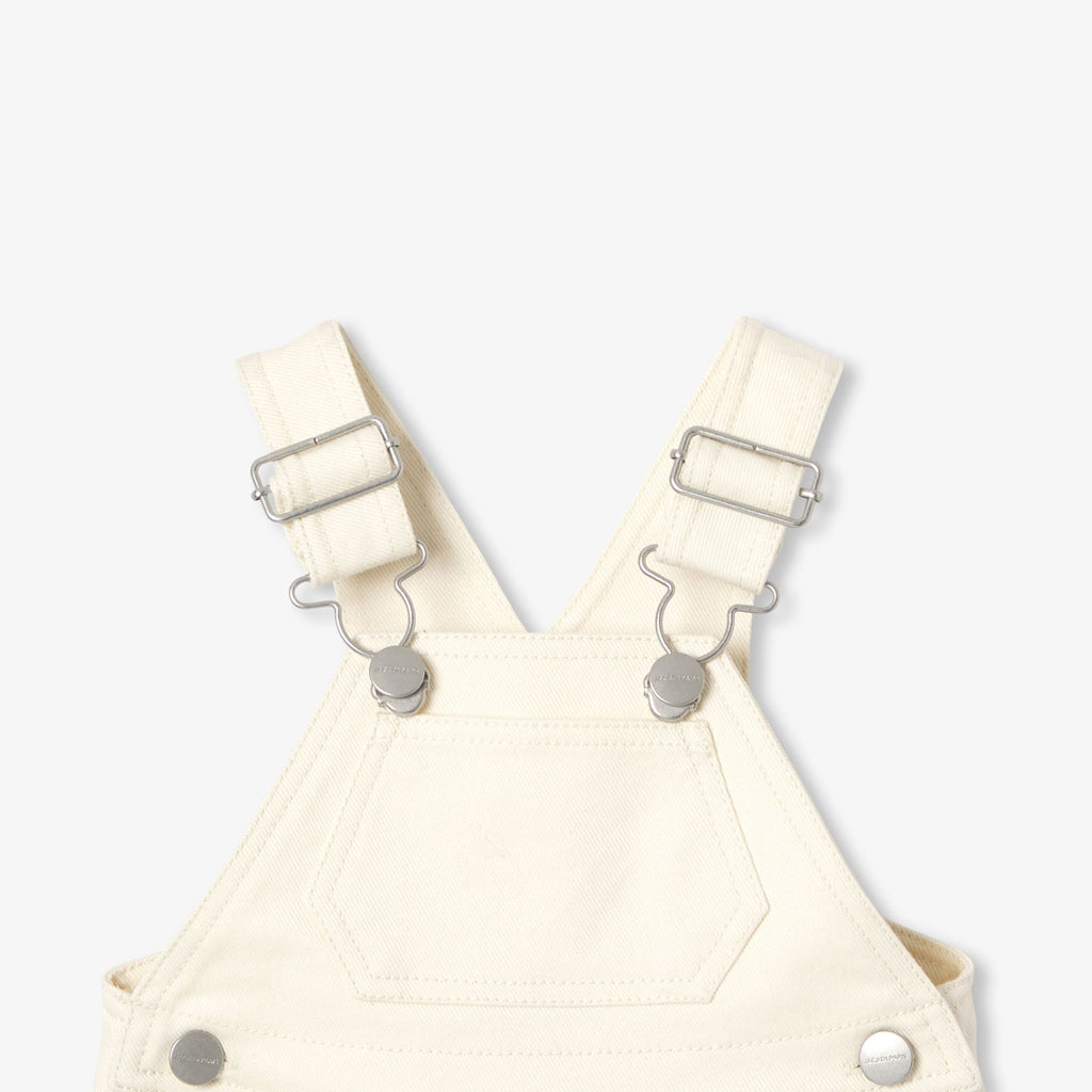 Dungarees Short Di Jeans Écru Baby Boy - Ecru