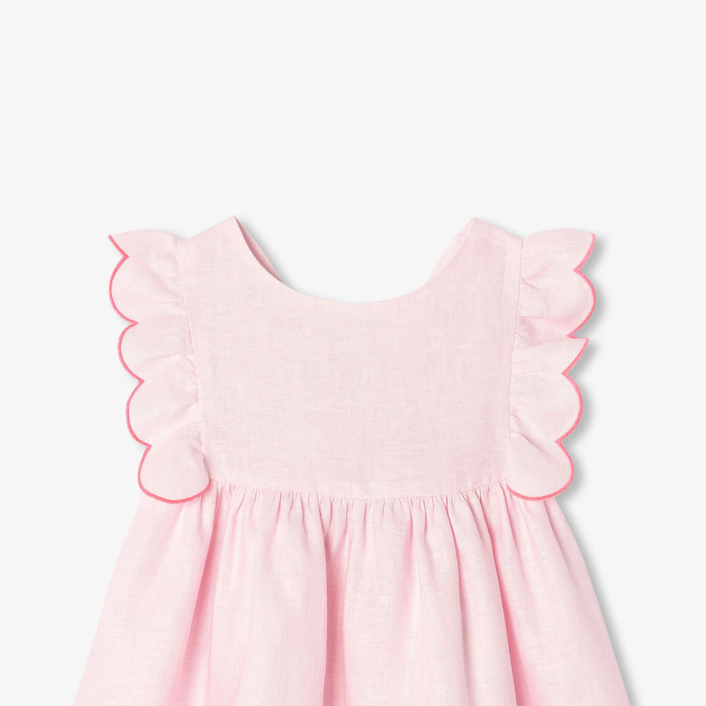 Baby girl linen dress - Jacadi Pale Pink