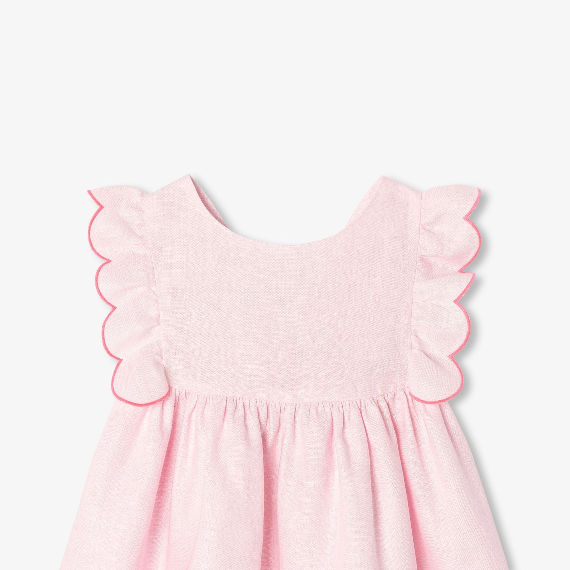 Baby girl linen dress - Jacadi Pale Pink