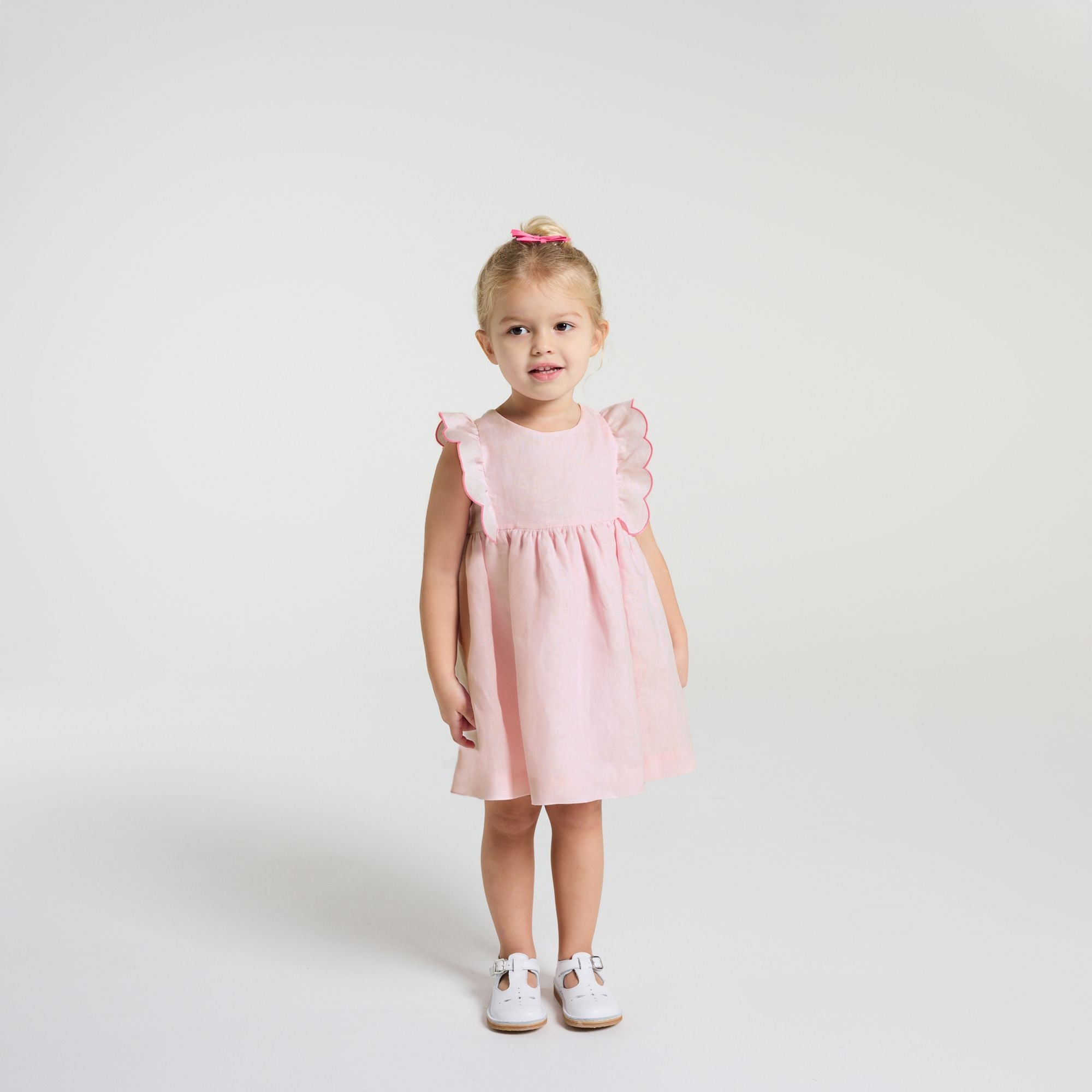 Baby girl linen dress - Jacadi Pale Pink