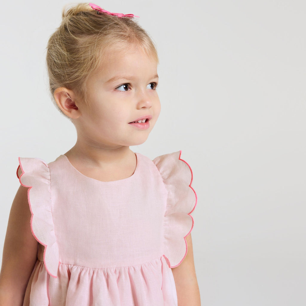 Baby girl linen dress - Jacadi Pale Pink