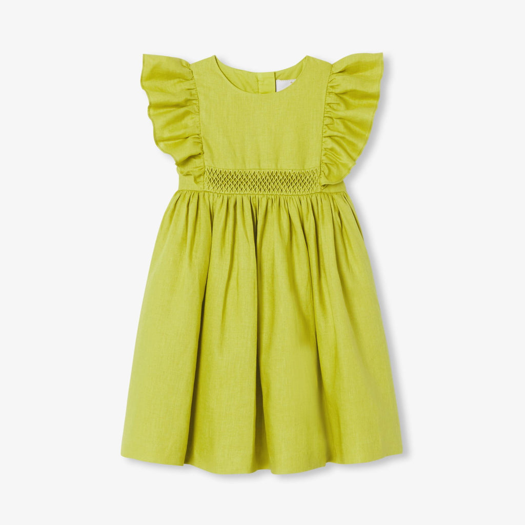 Girl linen ceremony dress