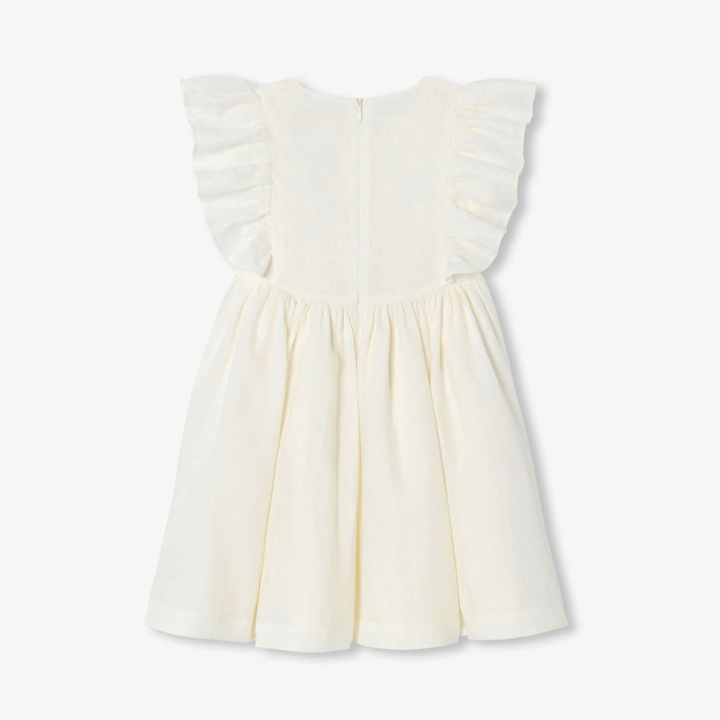 Girls' linen formal dress