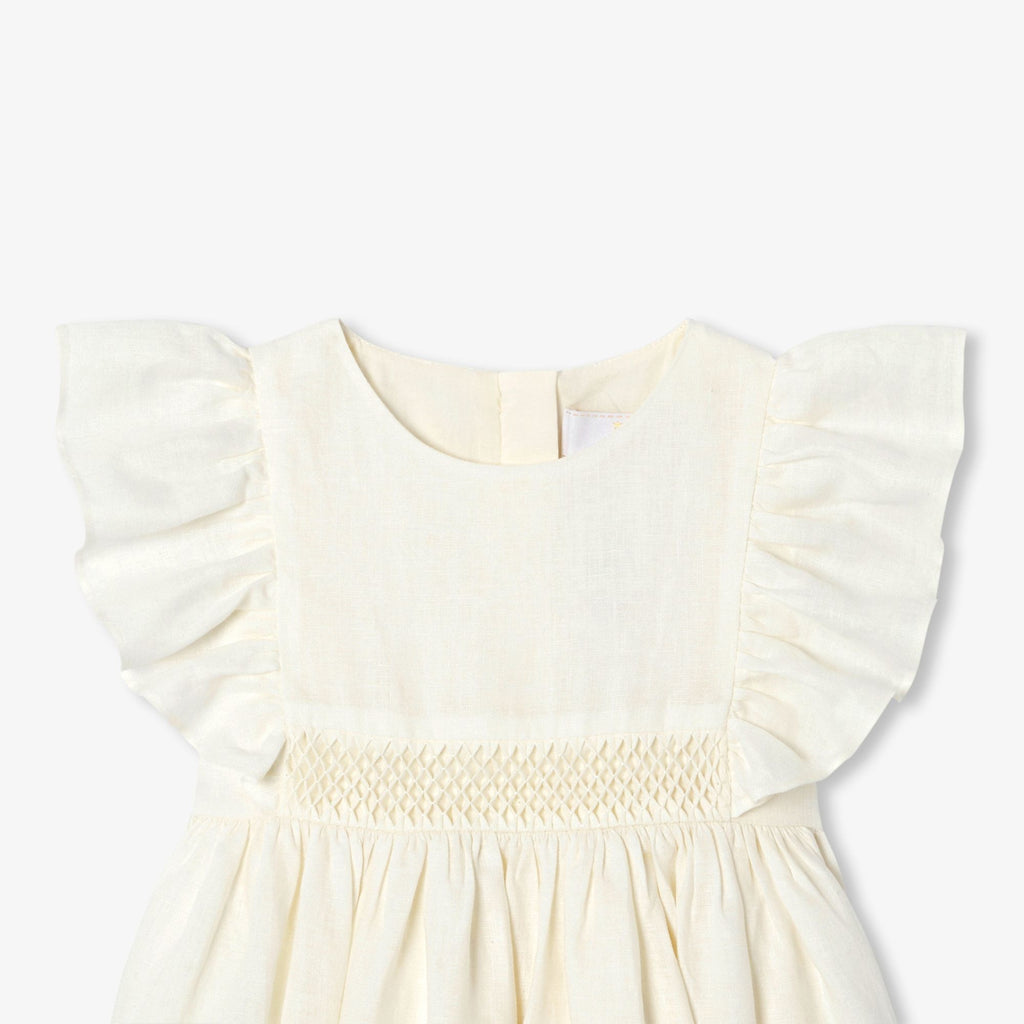Girls' linen formal dress