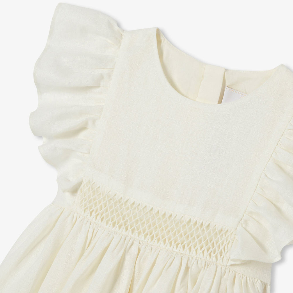 Girls' linen formal dress