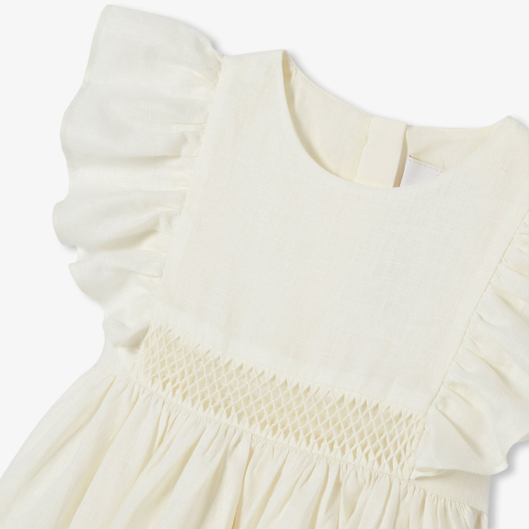 Girls' linen formal dress
